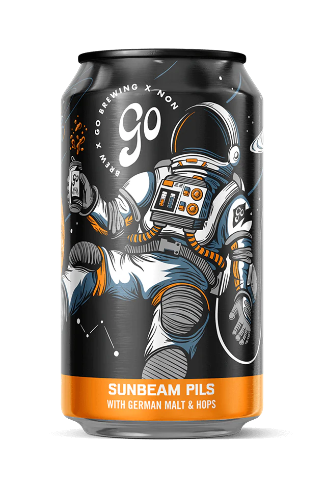 Go Brewing Suspended In a Sunbeam Pils