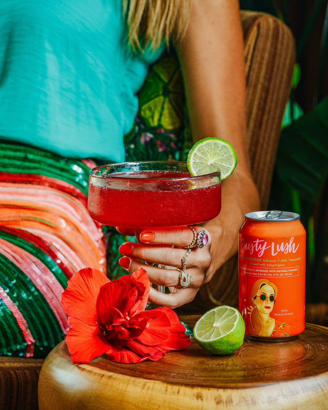 Busty Lush She's Marvelous Hibiscus & Chili Mezcalita with adaptogens