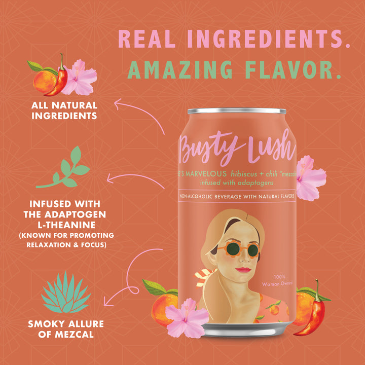 Busty Lush She's Marvelous Hibiscus & Chili Mezcalita with adaptogens