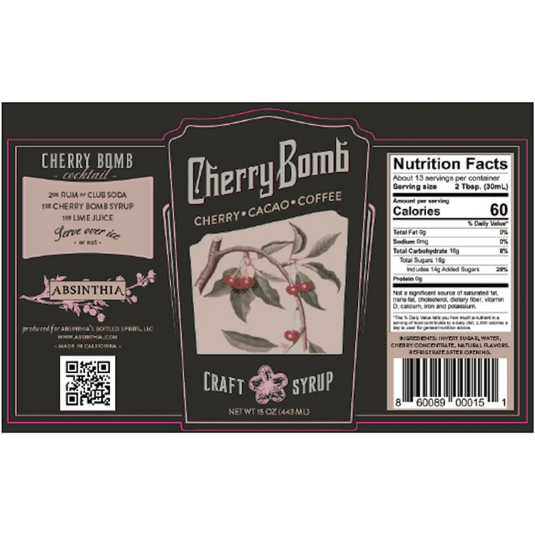 Absinthia Cherry Bomb Syrup