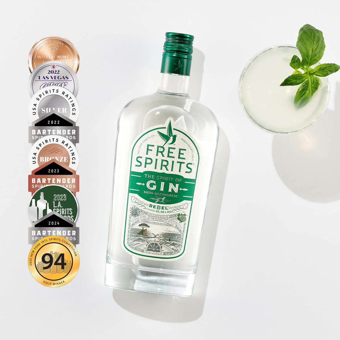 Free Spirits The Spirit of Gin | Non-Alcoholic Gin – Cheeky & Dry