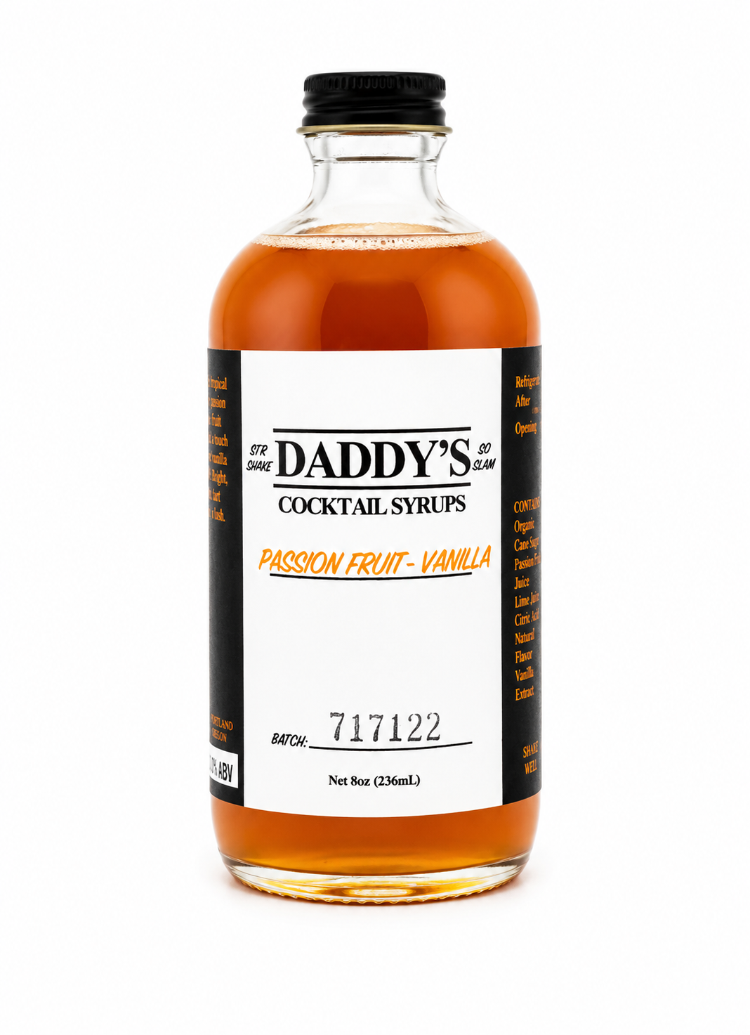 Daddy's Cocktail Syrups Passion Fruit Vanilla